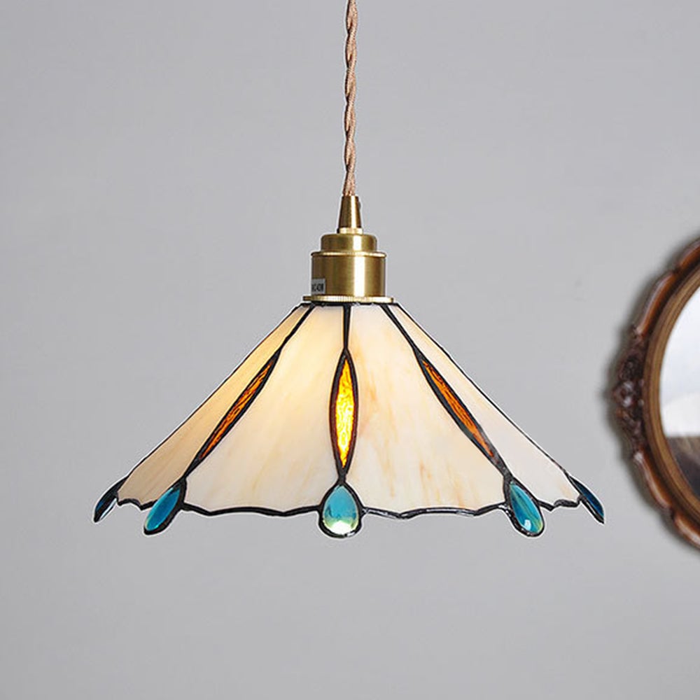 Retro Stained Glass Tiffany Pendant Light - Lumpaz