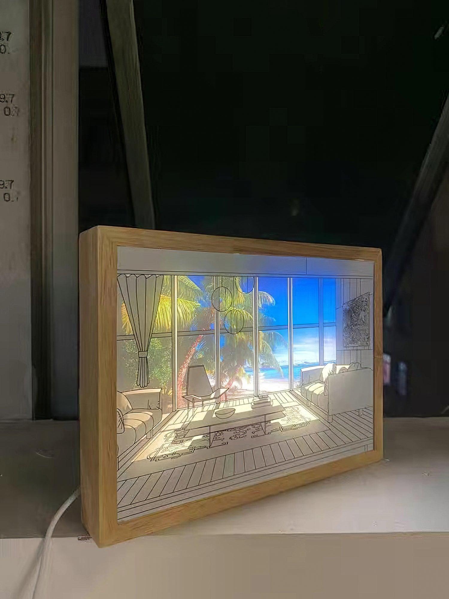 Illuminated Bedside Art Lamp - Lumpaz