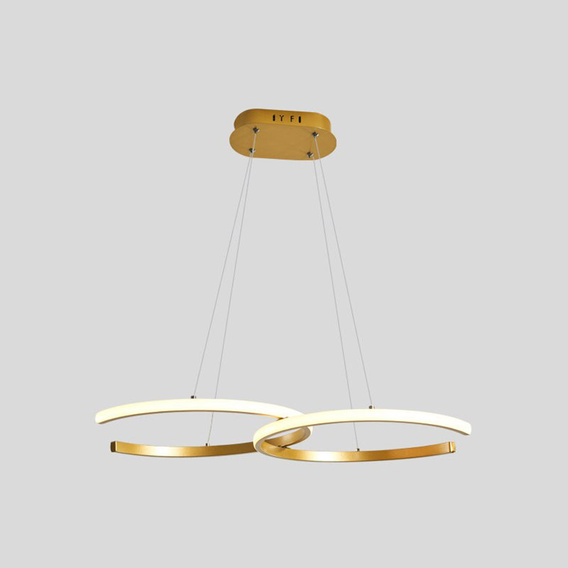 Nordlux LED Pendelleuchte Dimmbar Schwarz/Gold Doppel-C Wohnzimmer - Lumpaz