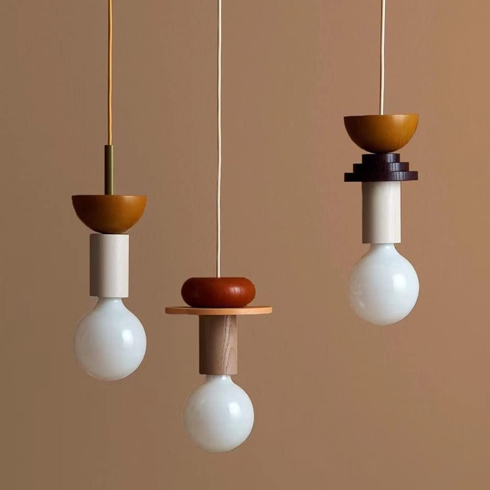 Design Colored Wood Blocks Pendant Light - Lumpaz
