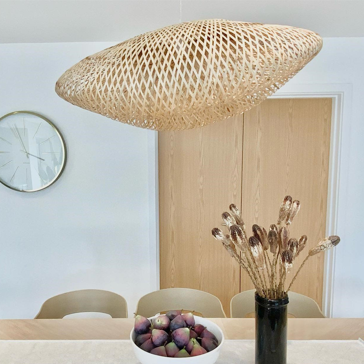 Modern Bamboo Kitchen Island Pendant Light - Lumpaz