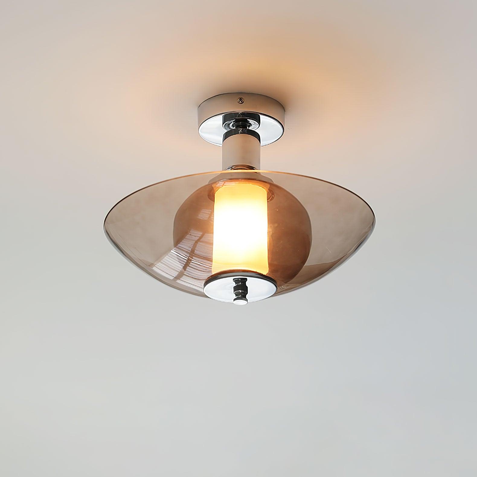 Flying Saucer Chrome Wall Light - Lumpaz