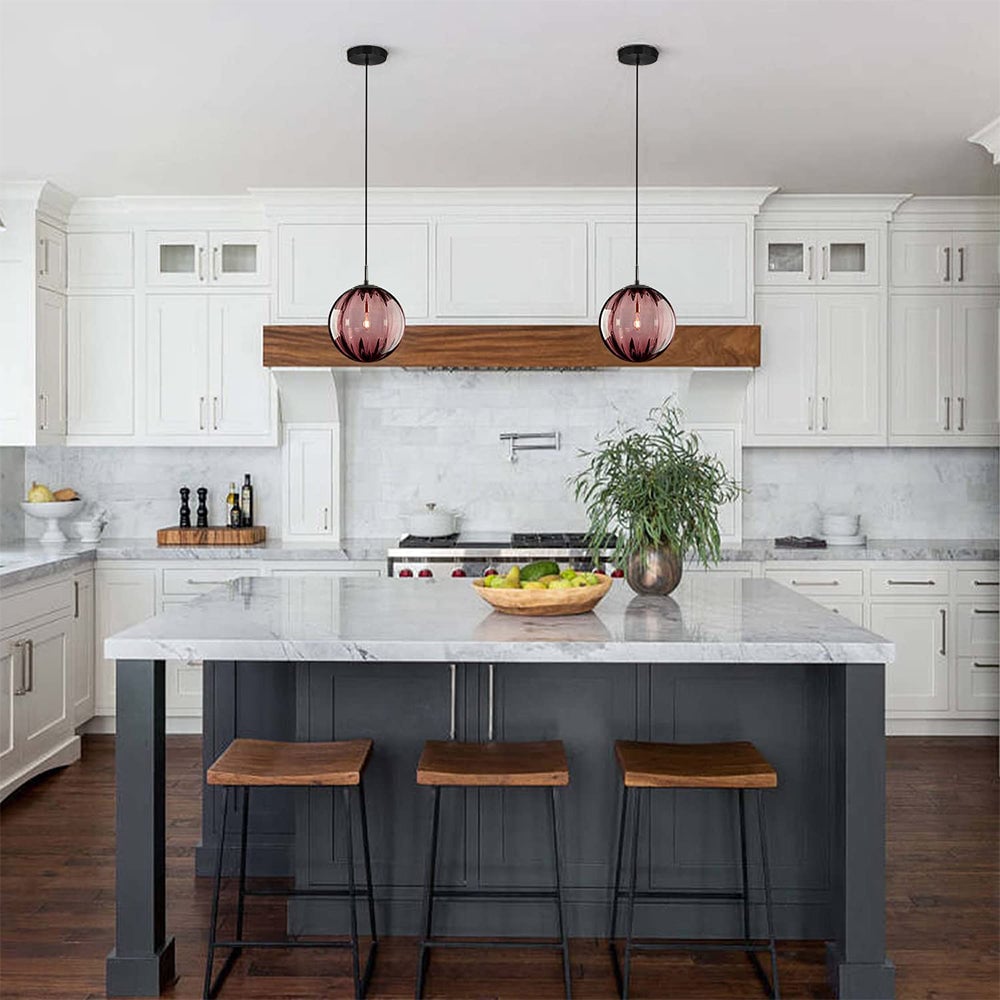 Modern Simple Round Glass Pendant Light - Lumpaz