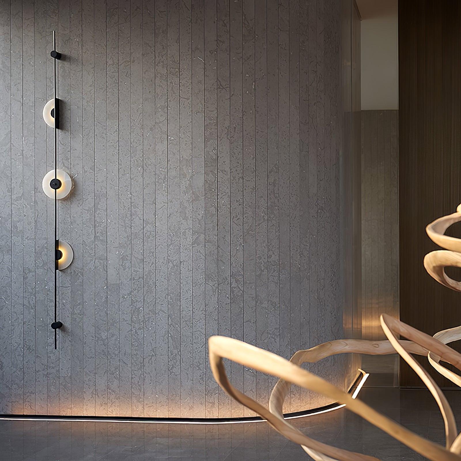 Alabaster Orb Vertical Wall Sconce - Lumpaz