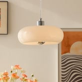 Vintage Bauhaus Round Glass Pendant Light - Lumpaz
