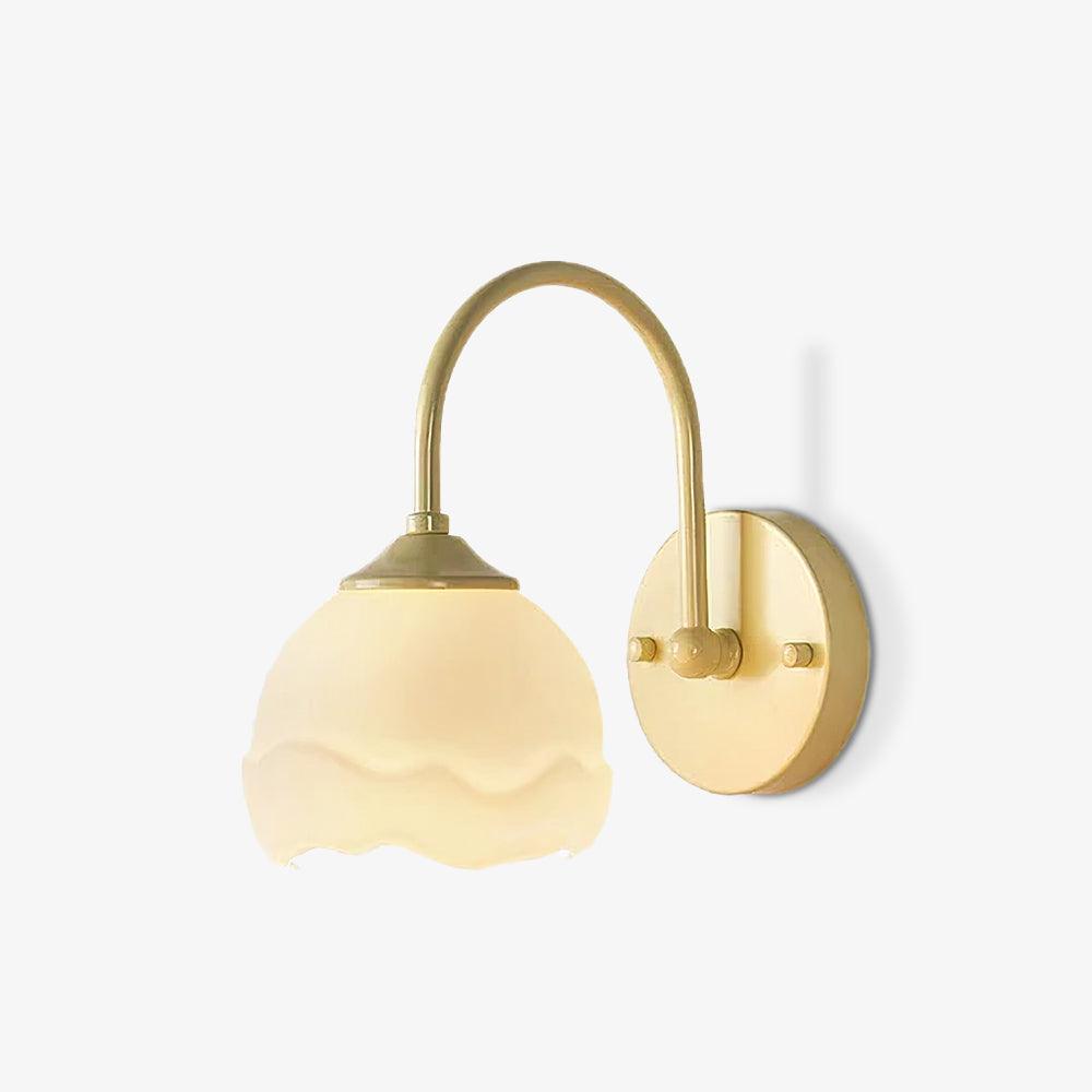 Milk White Floral Wall Lamp - Lumpaz