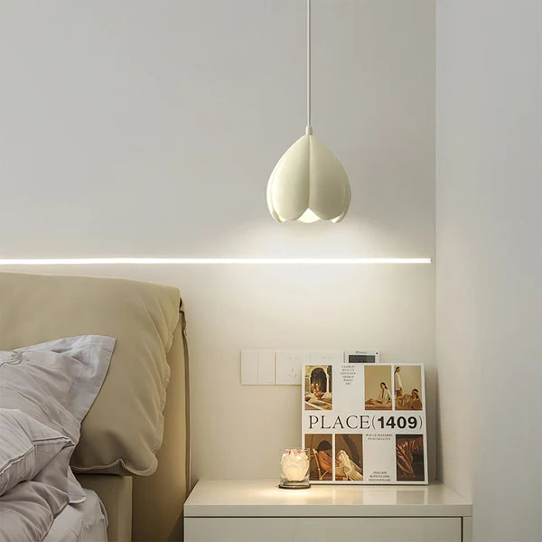 French Style Creamy Hanging Lamp Rustic Nature-Inspired Design Pendant Light - Lumpaz