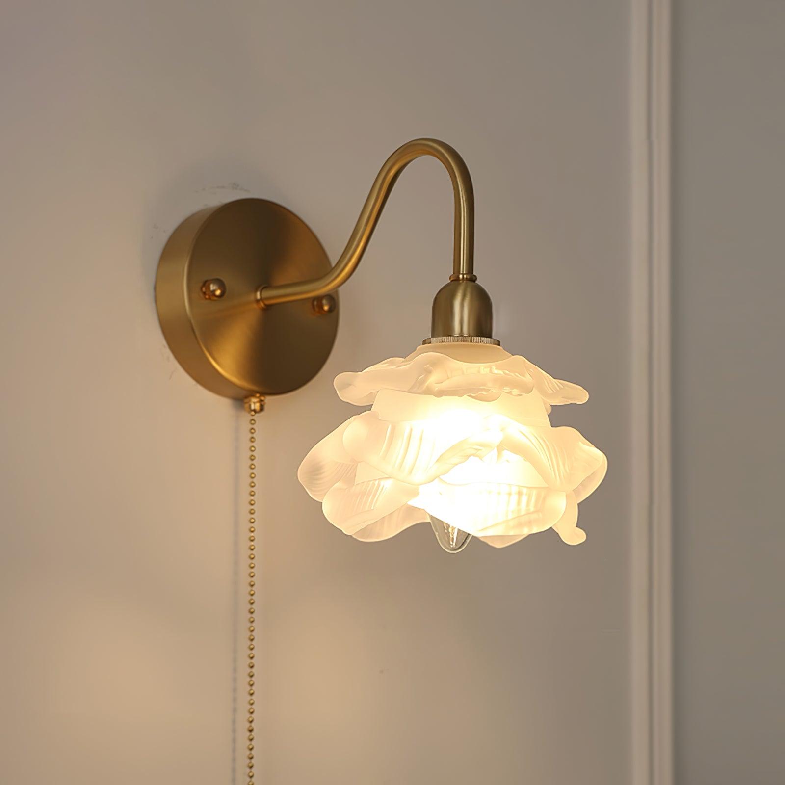 Rose Brass Wall Light - Lumpaz