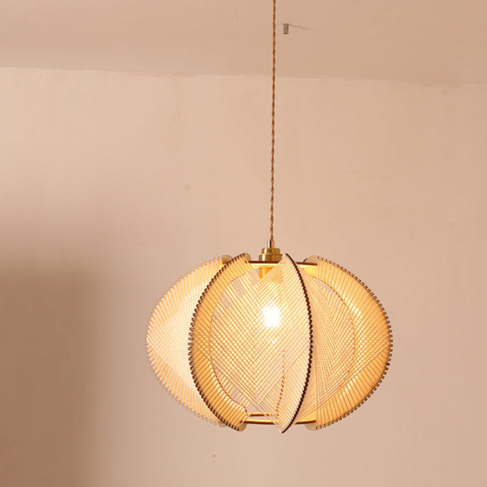 Retro Wooden Pendant Light Irregular Living Room Lamp - Lumpaz
