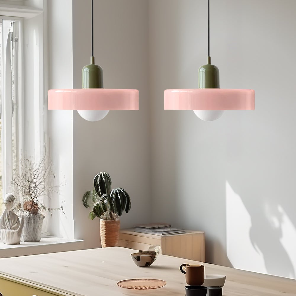 2 Heads Modern Bauhaus Glass Pendant Light - Lumpaz