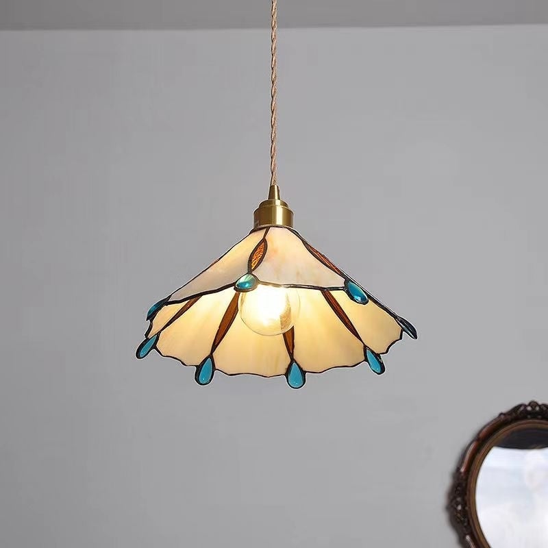 Retro Stained Glass Tiffany Pendant Light - Lumpaz