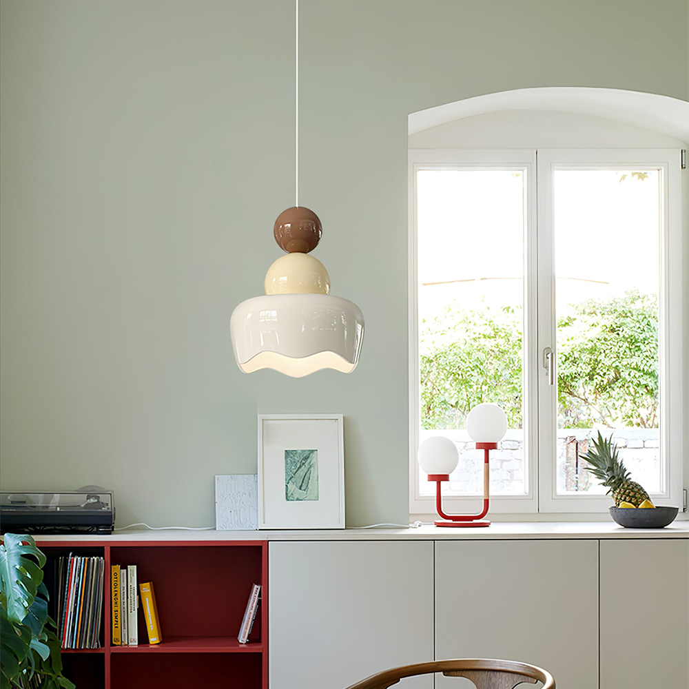Cream Sunny Bedroom Bedside Pendant Lamp - Lumpaz