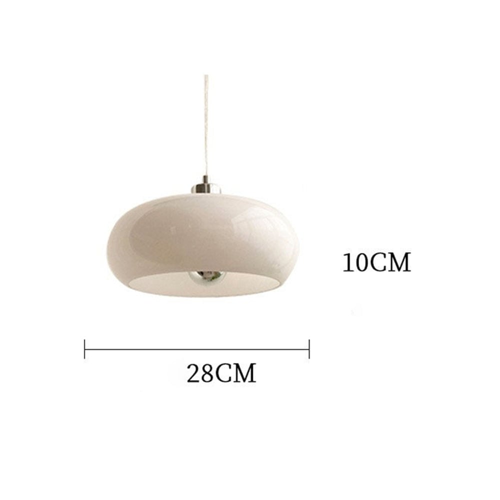 Vintage Bauhaus Round Glass Pendant Light - Lumpaz