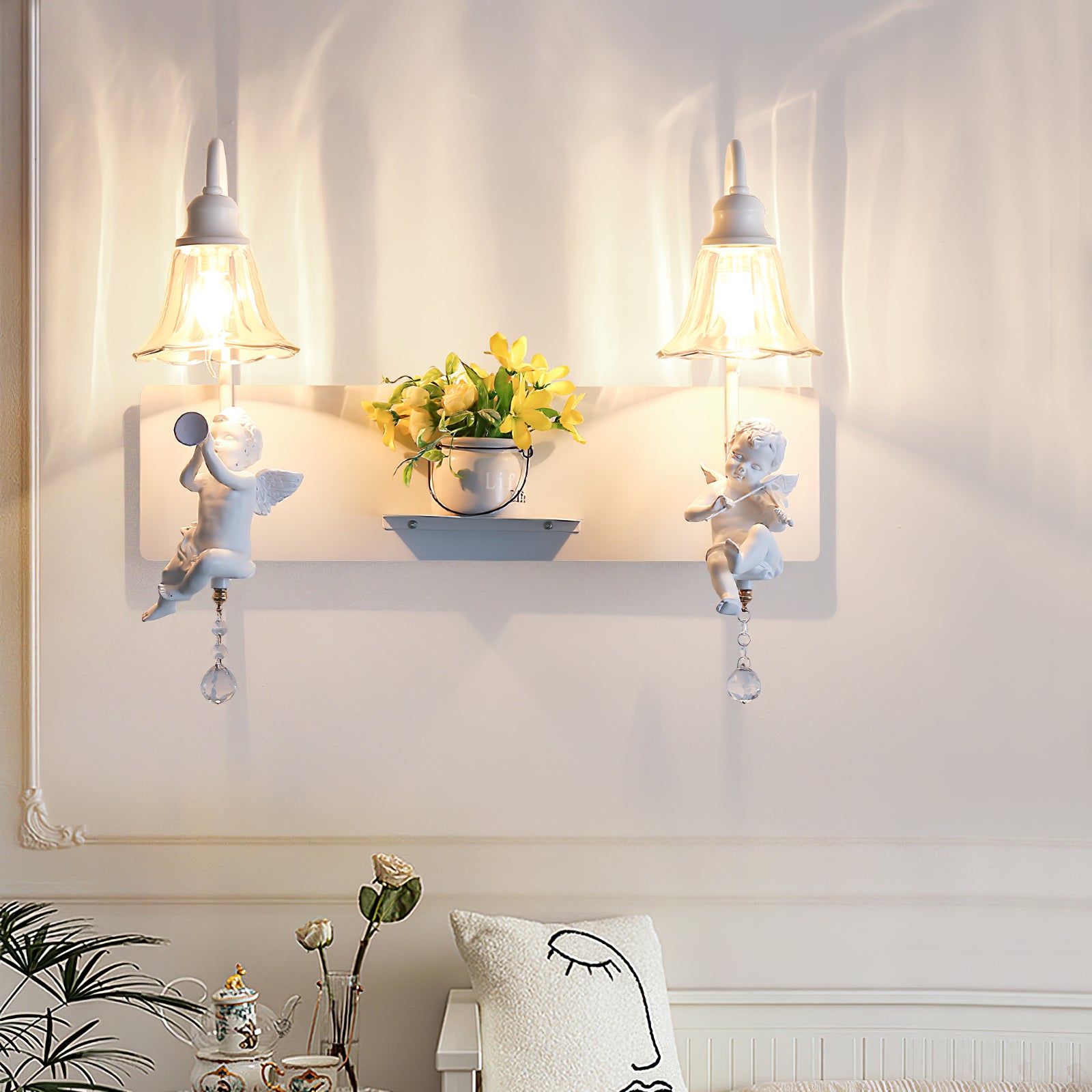 White Angel Wall Light - Lumpaz