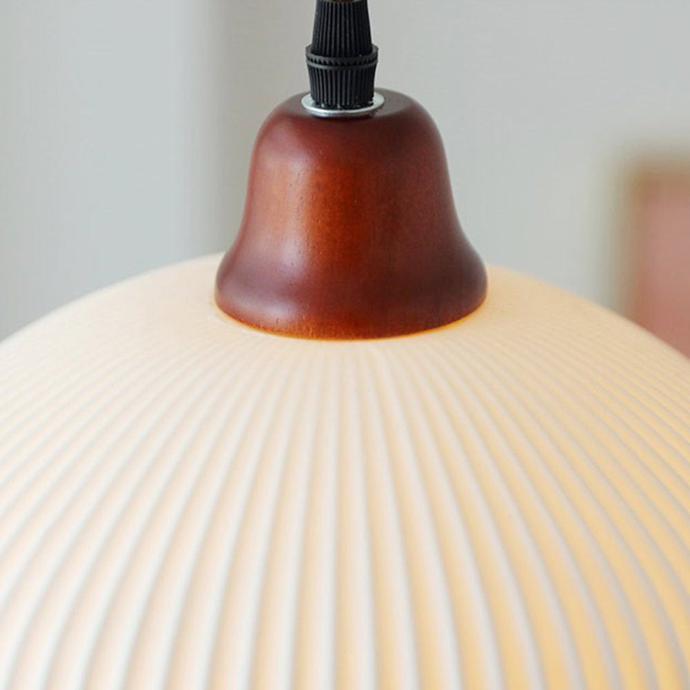 Vintage Nordic Ceramic White Pendant Light For Dining Room - Lumpaz