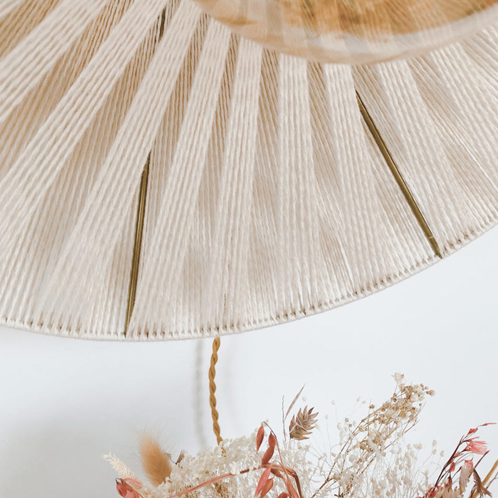 Vintage Hat Shape Rope Handmade Pendant Light For Living Room - Lumpaz