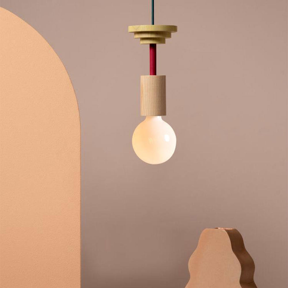 Design Colored Wood Blocks Pendant Light - Lumpaz