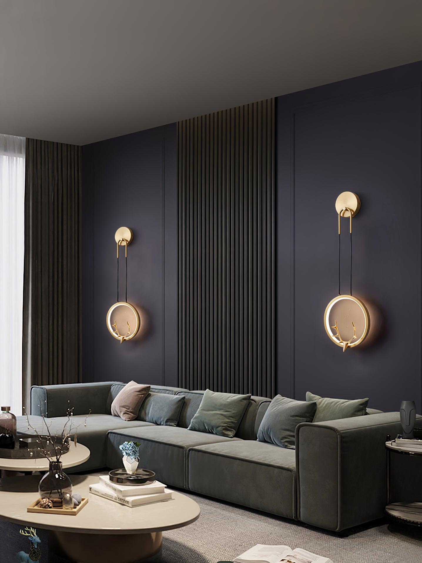 Golden Antler Wall Light - Lumpaz