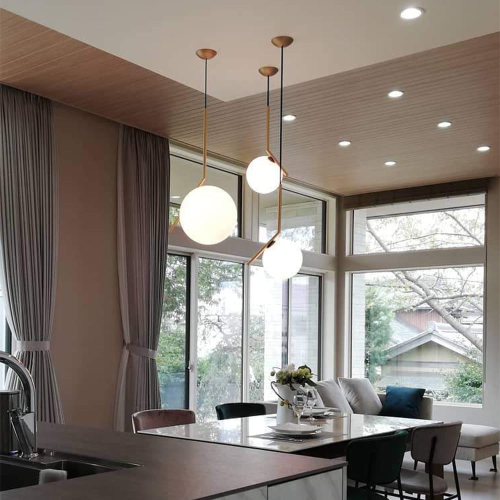 Simple IC Lights Milk Glass Pendant Light - Lumpaz