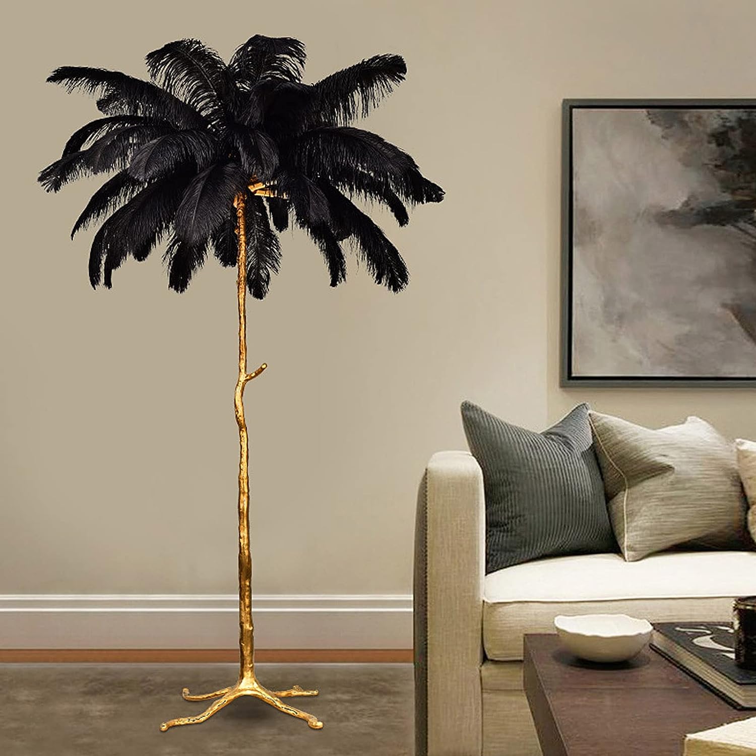 O'Moore Luxuriöse Stehleuchte Feder Mehrfarbig Wohnzimmer Harz Feder - Lumpaz