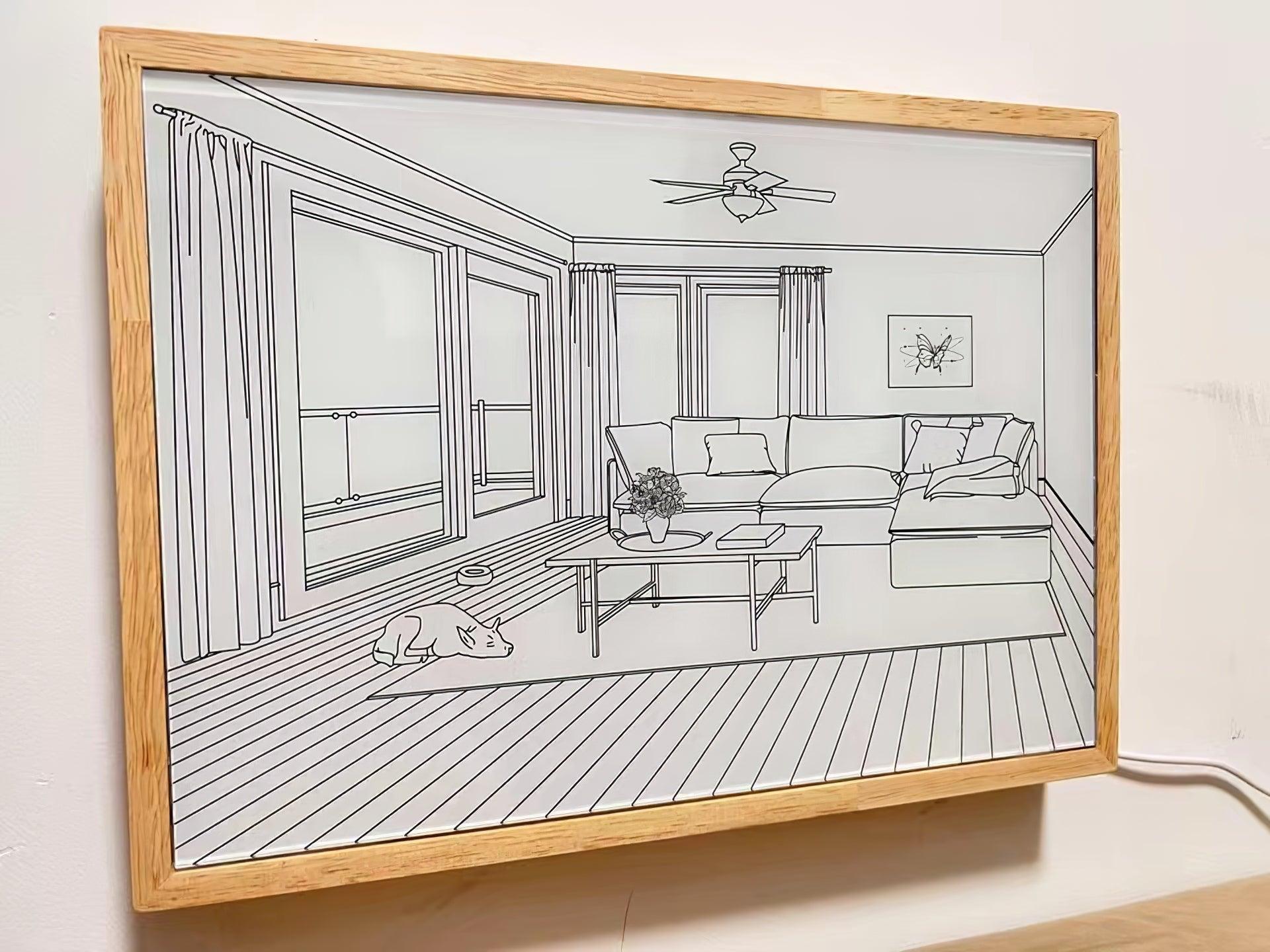 Dog Sunbathing Mural Art Lamp - Lumpaz