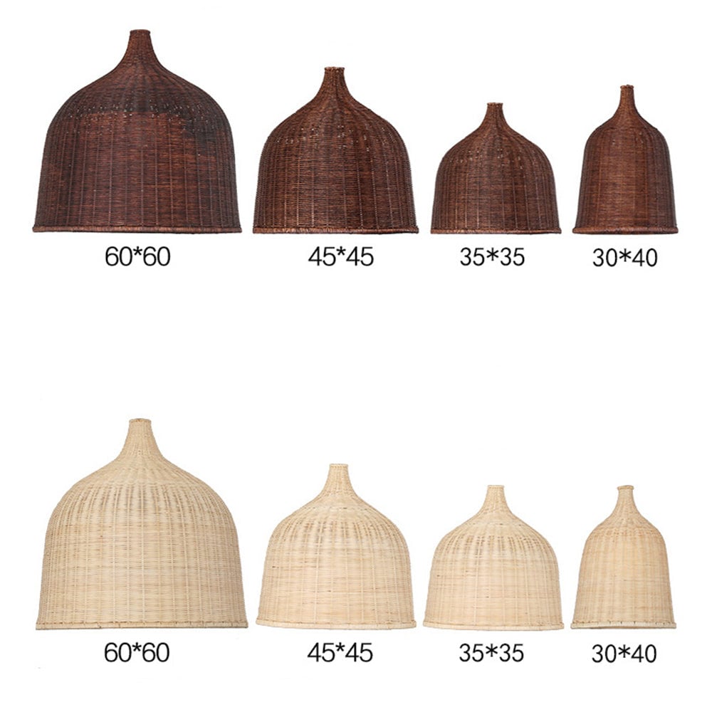 Bamboo Rattan Basket Pendant Light For Kitchen - Lumpaz