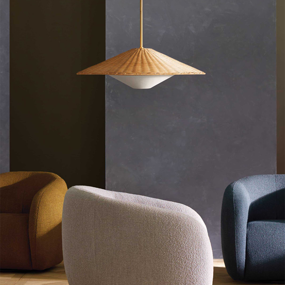 Retro Rattan Handwoven Zen Pendant Light - Lumpaz