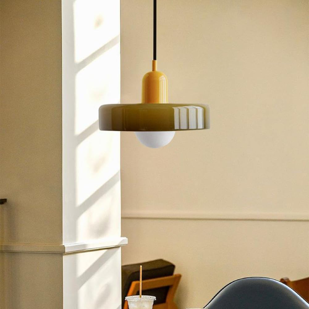 2 Heads Modern Bauhaus Glass Pendant Light - Lumpaz