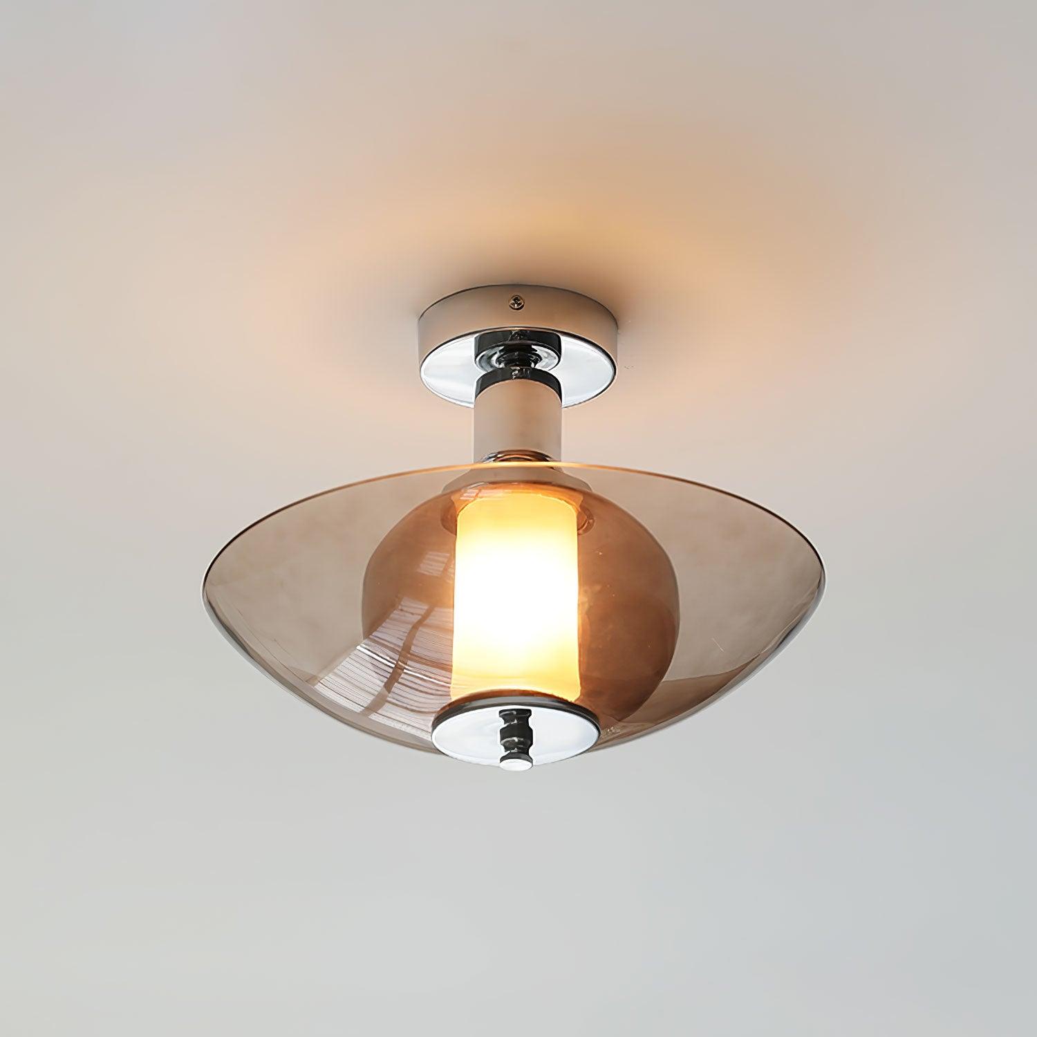 Flying Saucer Chrome Wall Light - Lumpaz