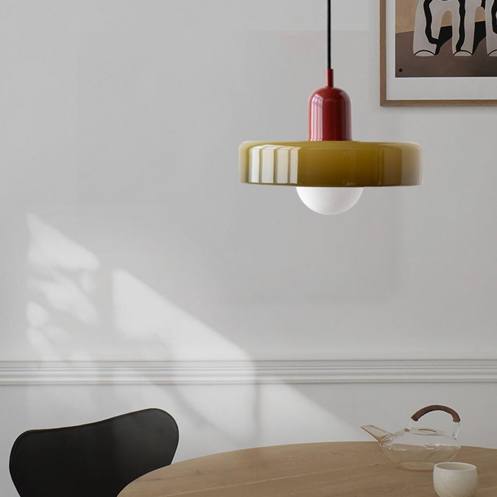 2 Heads Modern Bauhaus Glass Pendant Light - Lumpaz