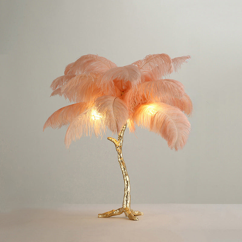O'Moore Luxuriöse Stehleuchte Feder Mehrfarbig Wohnzimmer Harz Feder - Lumpaz