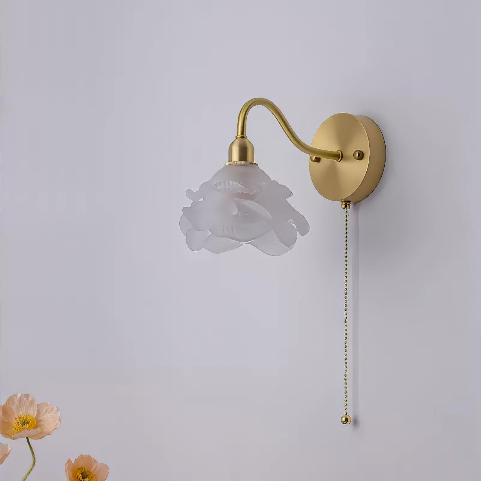 Rose Brass Wall Light - Lumpaz