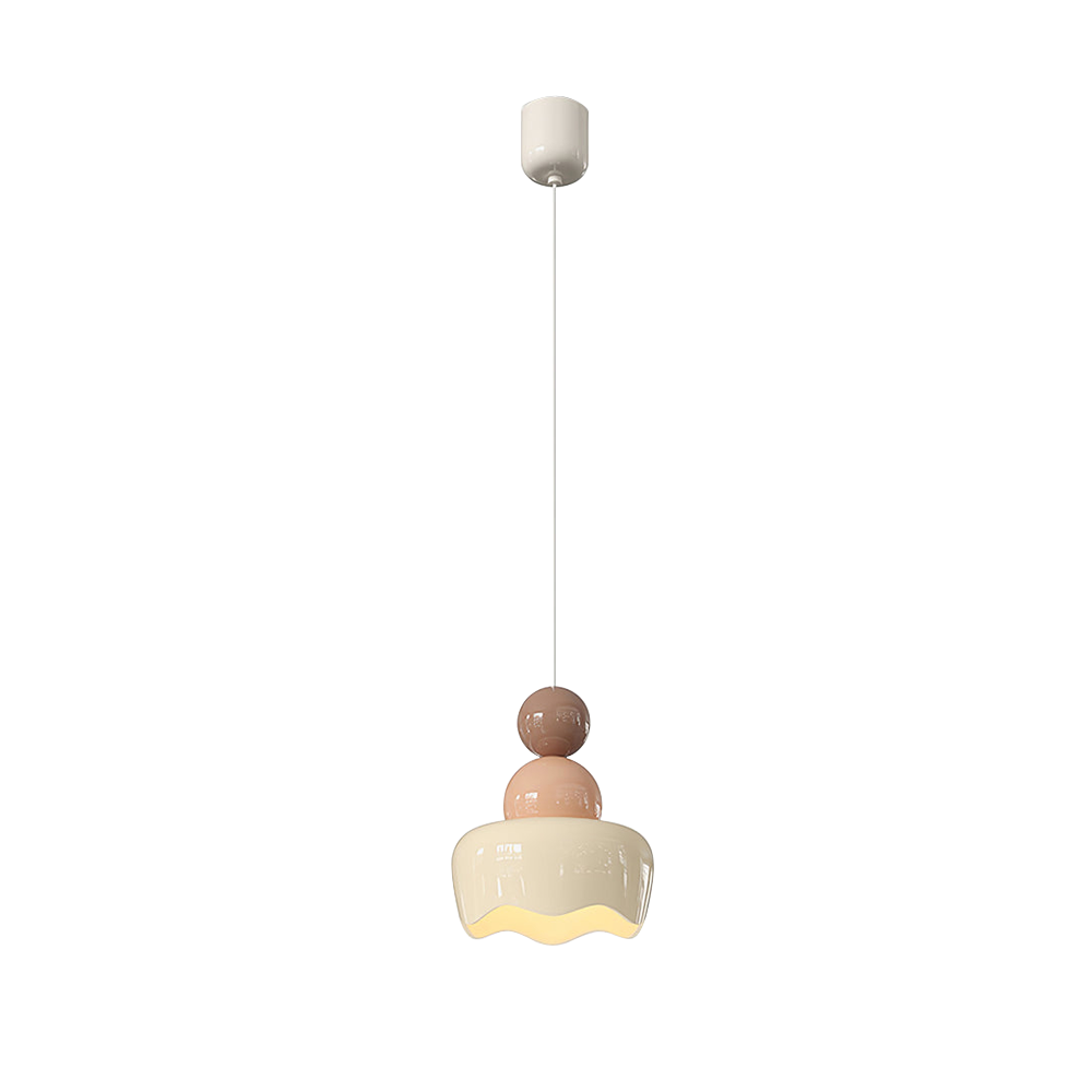 Cream Sunny Bedroom Bedside Pendant Lamp - Lumpaz