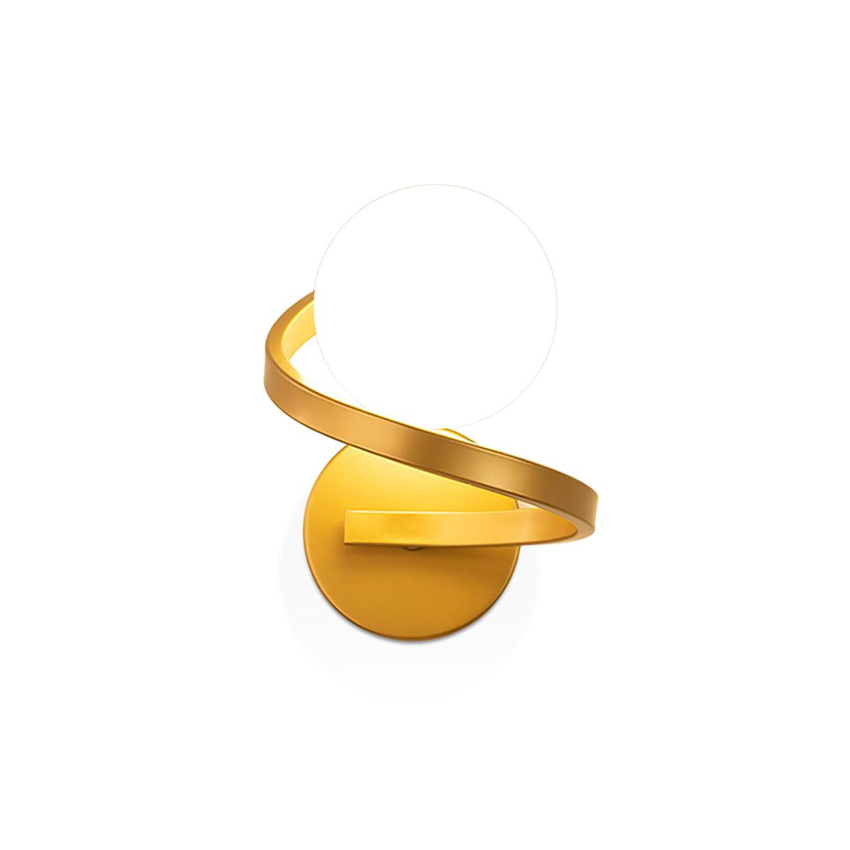 Curved Brass Wall Lamp - Lumpaz
