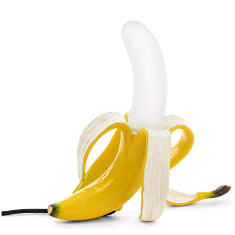 Celesta Creative Banana Resin/Glass Table Lamp, Yellow/Gold - Lumpaz