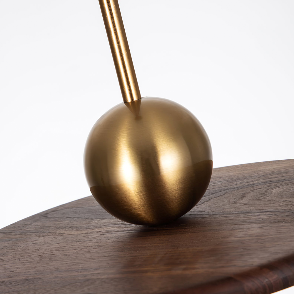 Flying Saucer Walnut Pendant Light - Lumpaz