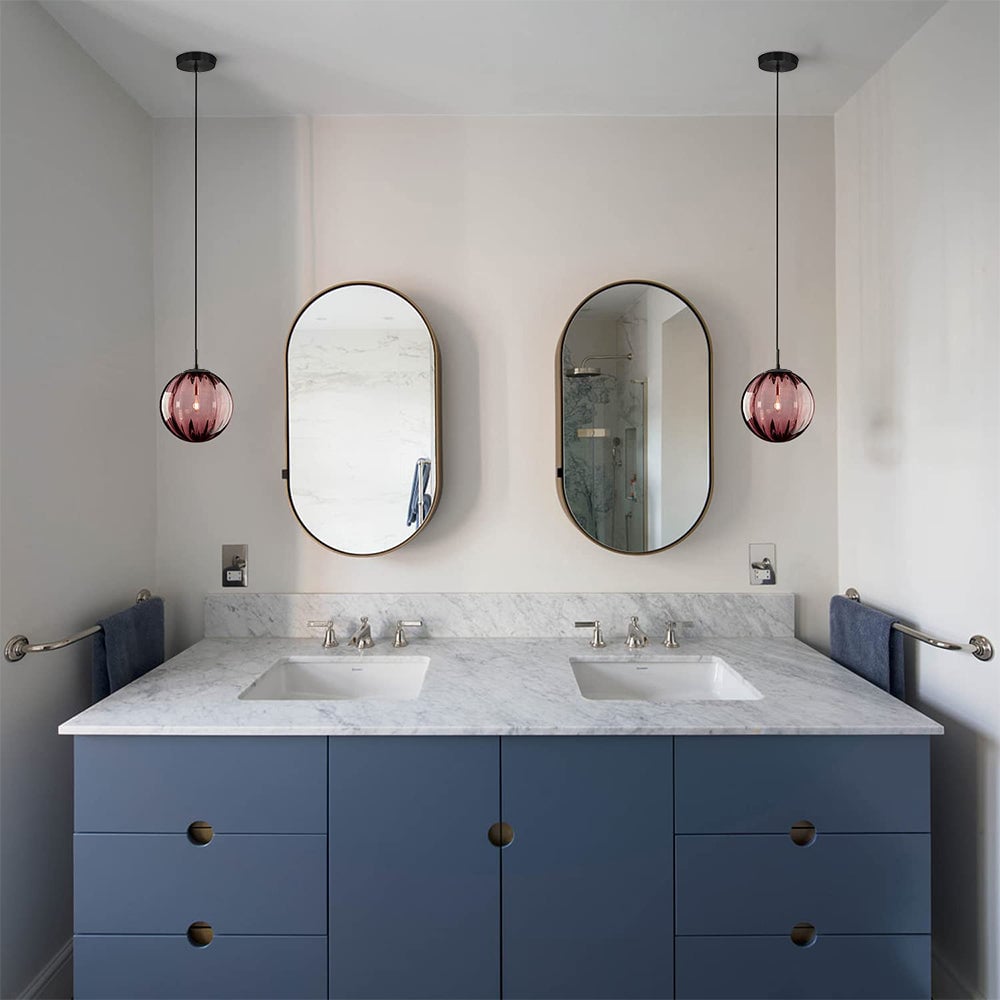 Modern Simple Round Glass Pendant Light - Lumpaz