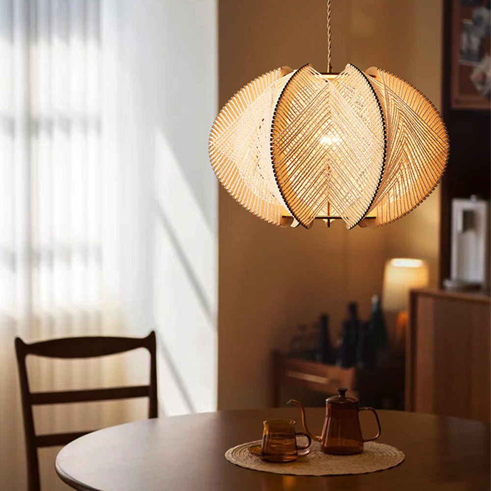 Retro Wooden Pendant Light Irregular Living Room Lamp - Lumpaz