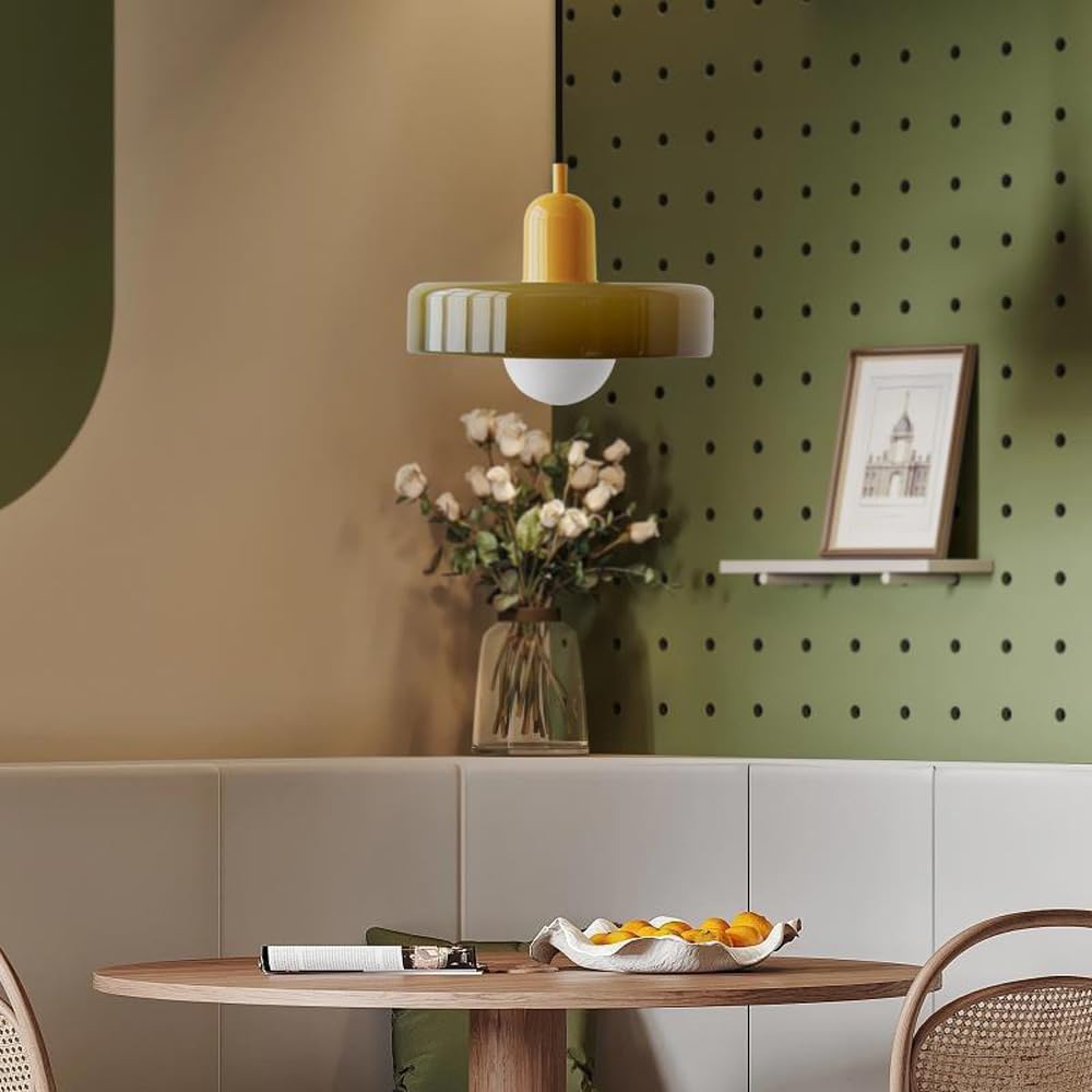 2 Heads Modern Bauhaus Glass Pendant Light - Lumpaz