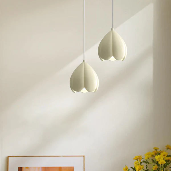 French Style Creamy Hanging Lamp Rustic Nature-Inspired Design Pendant Light - Lumpaz