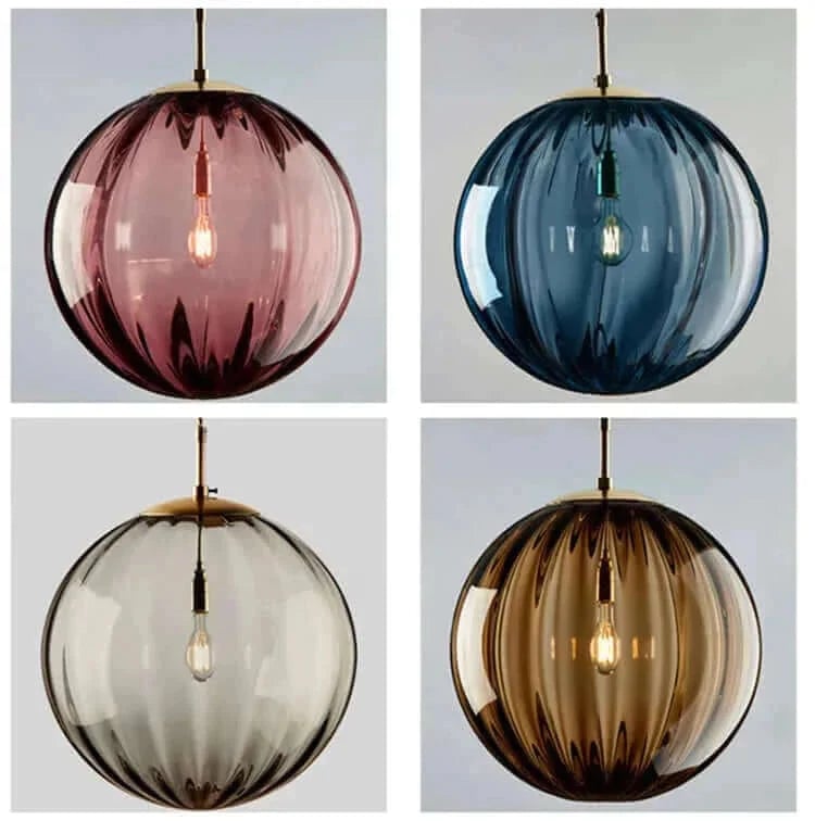 Modern Simple Round Glass Pendant Light - Lumpaz