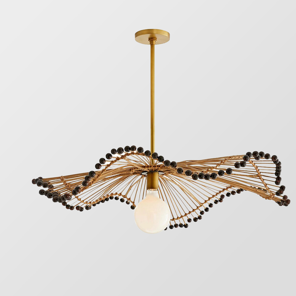 Modern Waverly Handwoven Rattan Pendant Light - Lumpaz