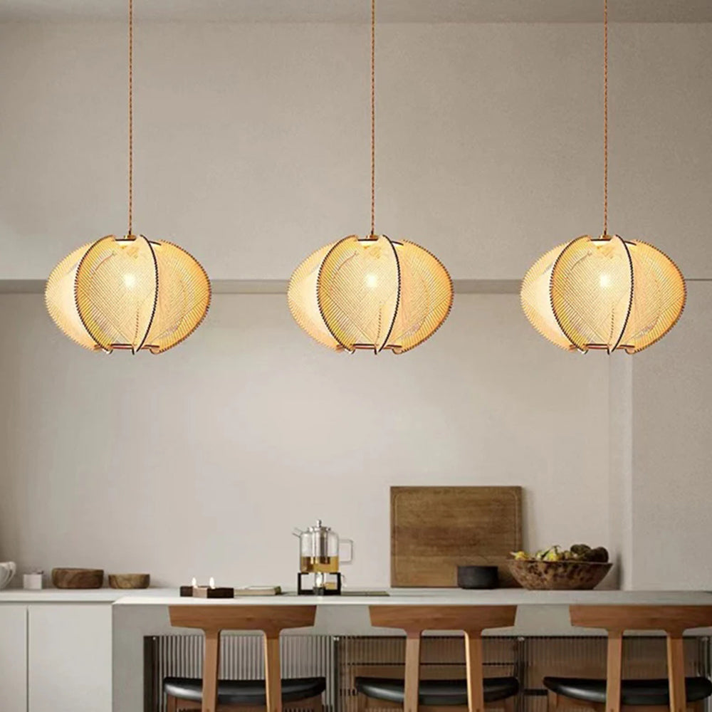 Retro Wooden Pendant Light Irregular Living Room Lamp - Lumpaz