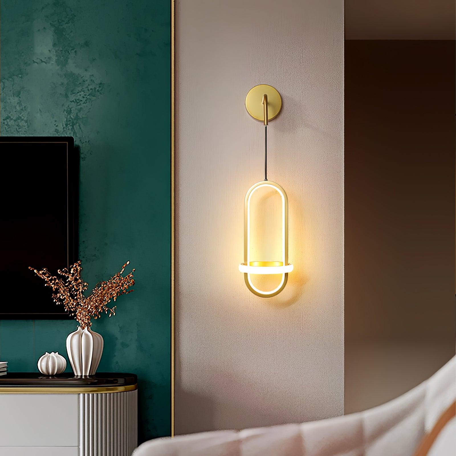 Oval Brass Wall Light - Lumpaz