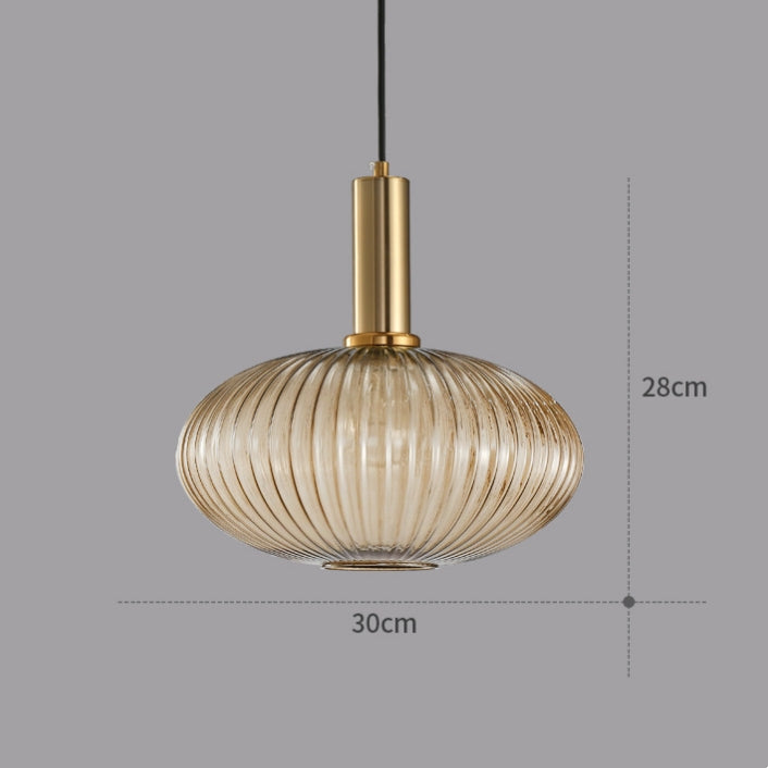 Vintage Stained Glass Lantern Shape Pendant Light - Lumpaz