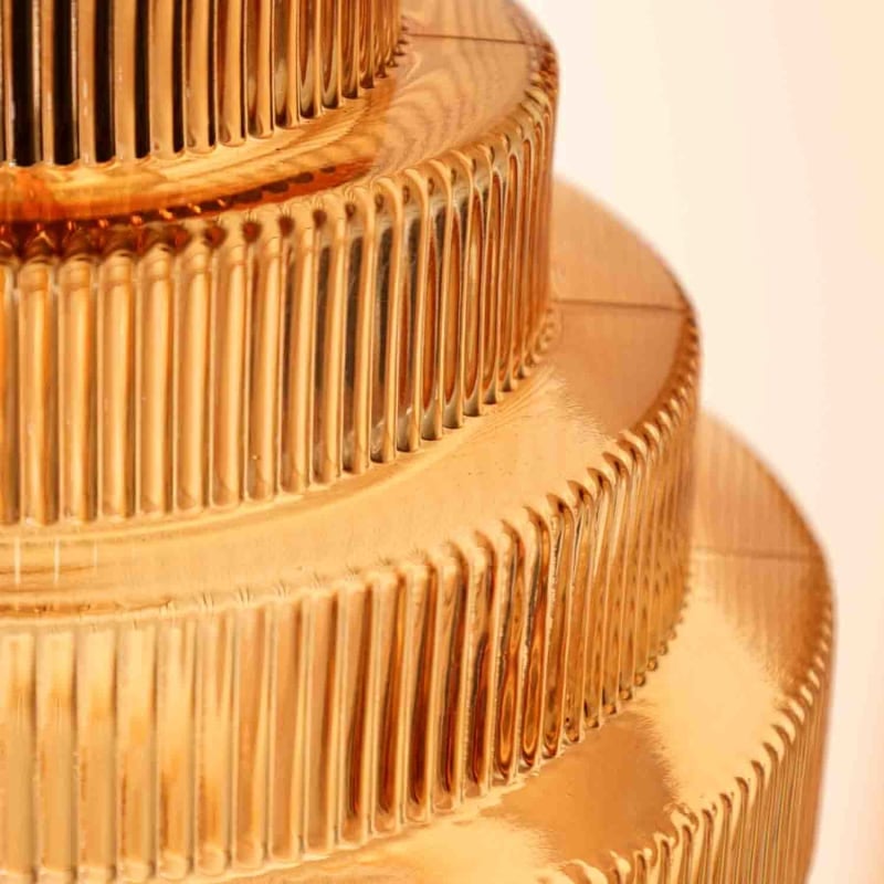 Bottle Shaped Brass Glass Pendant Light - Lumpaz