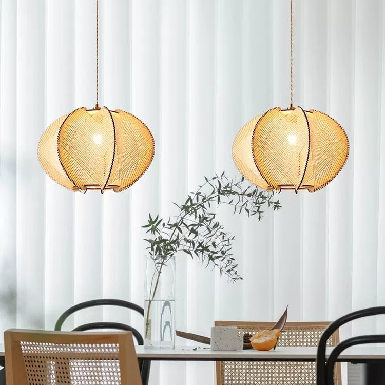 Retro Wooden Pendant Light Irregular Living Room Lamp - Lumpaz