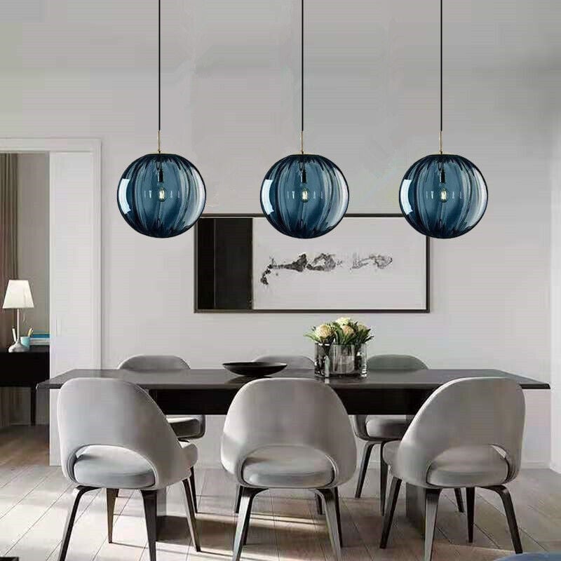 Modern Simple Round Glass Pendant Light - Lumpaz