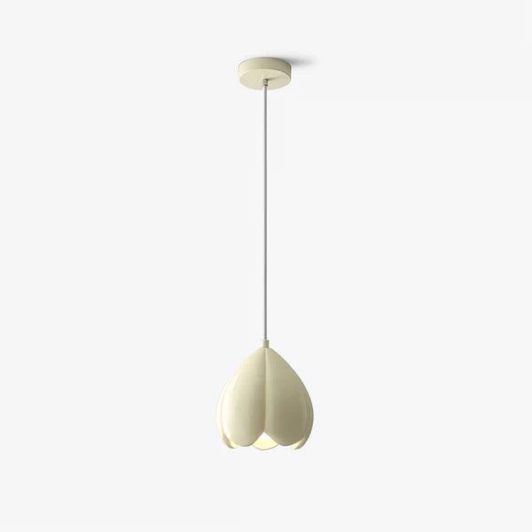 French Style Creamy Hanging Lamp Rustic Nature-Inspired Design Pendant Light - Lumpaz