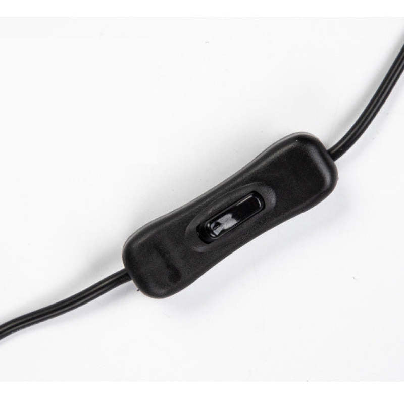 Hailie Modern Umbrella Glas/Metall Tischlampe, Schwarz - Lumpaz